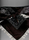 Black Dog Bandana with Eggshell Eyelet Trim & Gemstones