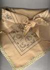 Sand Dog Bandana with Gold Braid Trim & Gemstones