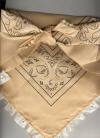 Sand Dog Bandana with Eggshell Eyelet Trim & Gemstones