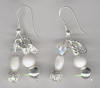 Mother of Pearl & Silver-plated Two Strand Pierced  Earrings