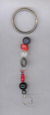 Graystone, Black Agate & Coral  Key Sprit