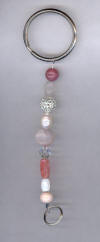 Pink Opal, Rhodonite, & Cherry Quartz  Key Chain Sprit