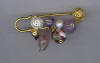 Purple Amethyst, Cloisonn & Garnet Kilt Sprit Pin