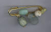 Yellow Turquoise, Serpentine & Fluorite Kilt Sprit Pin