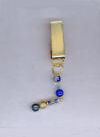 Blue Cloisonn  Gold-plated Clip Bookmark