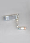 Pink Opal Silver-plated Clip Bookmark