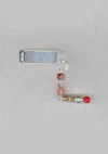 Red Cloisonn Silver-plated Clip Bookmark