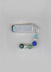 Turquoise Silver-plated Clip Bookmark